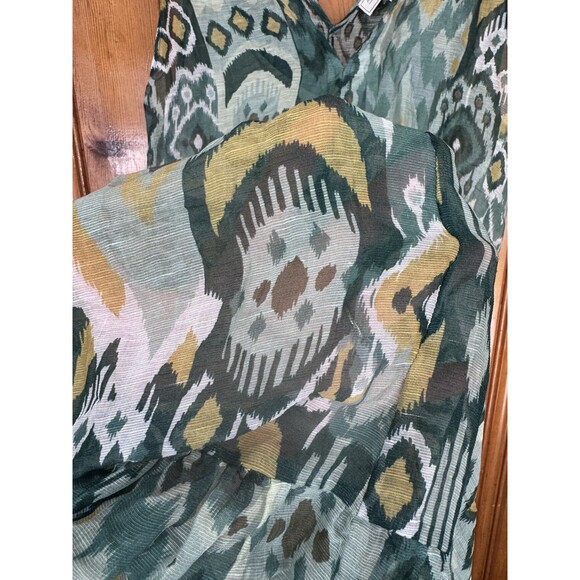 Antonelli Firenze Green Linen Silk Blend Sleeveless Mini Dress Size 40 - Picture 5 of 9